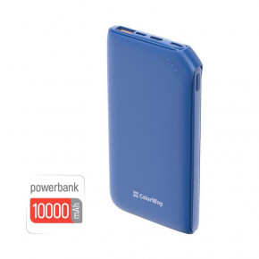    ColorWay Soft Touch 10000mAh Blue (CW-PB100LPE3BL-PD)