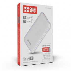     ColorWay Soft Touch 10000mAh White (CW-PB100LPE3WT-PD) (2)