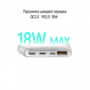    ColorWay Soft Touch 10000mAh White (CW-PB100LPE3WT-PD) 6