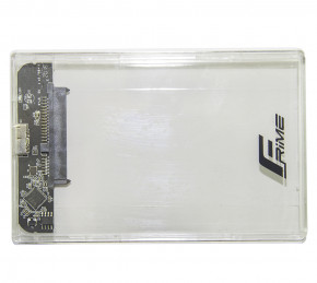   Frime SATA HDD/SSD 2.5 USB 3.0 Plastic Clear (FHE80.25U30) 3