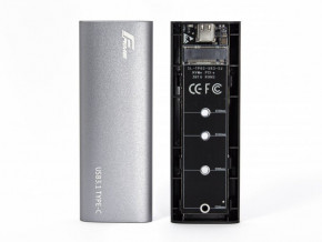   Frime M.2 NVMe PCIe, USB 3.2 Type-C, Metal, Silver (FHE401.M2UC) 3