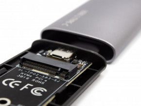  Frime M.2 NVMe PCIe, USB 3.2 Type-C, Metal, Silver (FHE401.M2UC) 5