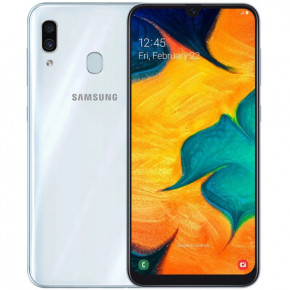  Samsung Galaxy A30 2019 4/64 White (SM-A305FZWOSEK) *UA