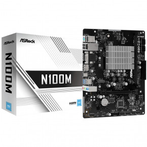   ASRock  N100M (Quad-Core N100 3.4GHz, 1xDDR4 DIMM, VGA/HDMI/DP, 1*PCIe, 2xSATAIII, M.2, GLan, mATX) (N100M) 6