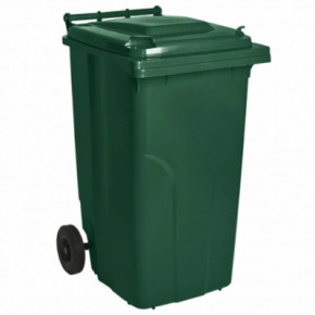 Контейнер для мусора Алеана на колесах с ручкой зеленый 240 л (4823052308506)