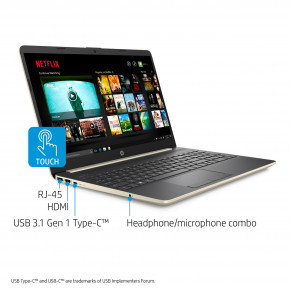  HP 15-DW0036 Touchsmart Core i3-8145U 2.1GHz 128GB SSD 4GB 15.6 (1366x768) Touchscreen BT WIN10 We 8