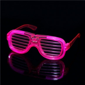 Светящиеся очки LED-blinds с подсветкой Розовый + батарейки (gla-pink)