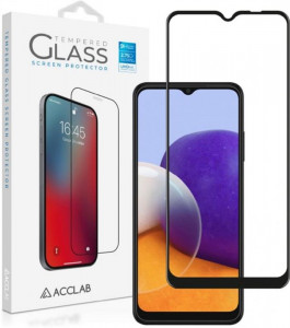  Acclab Full Glue Samsung Galaxy A22 SM-A225 Black (1283126512551)