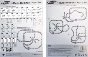    Acooltoy Wooden Train Set 100 . 8