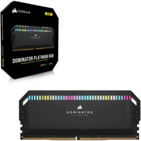     DDR5 64GB (2x32GB) 6600 MHz Dominator Platinum RGB Black Corsair (CMT64GX5M2B6600C32) 6