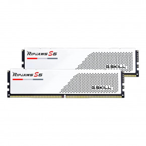   G.Skill Ripjaws S5 White DDR5-6000 64GB (2x32GB) Intel XMP CL30-40-40-96 1.4V (F5-6000J3040G32GX2-RS5W) 3