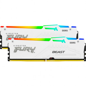     DDR5 64GB (2x32GB) 5200 MHz Beast White RGB Kingston Fury (ex.HyperX) (KF552C36BWEAK2-64) 5
