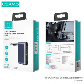  Usams US-SJ519 3.5DC Mini Car Wireless Audio Receiver Gray (SJ519JSQ01) 6