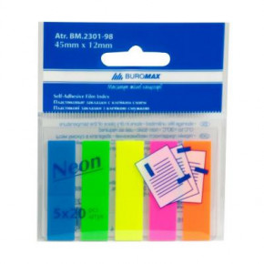 - Buromax Plastic bookmarks 45x12mm520rectanglesneon colors (BM.2301-98)