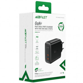   Acefast A29 PD50W GaN (USB-C+USB-C) dual port Black (3)
