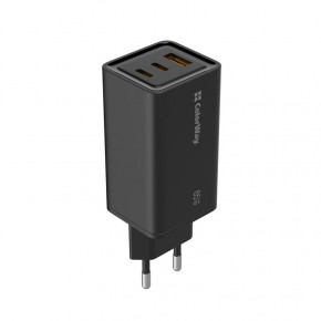    ColorWay GaN3 Pro Power Delivery (2USB Type-C PDx3A;1USBx3A) Black (CW-CHS039PD-BK)