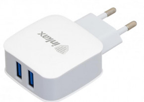   Inkax CD-35 Travel charger 2USB 2.1A White 3