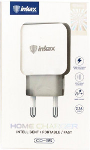   Inkax CD-35 Travel charger 2USB 2.1A White 4