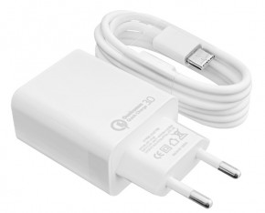    LogicPower QC (1USBx3A) -009 White (LP9466) +  USB Type-C 1