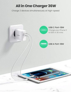   UGREEN CD170 36W USB + Type-C Charger () 3