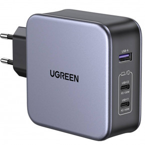  3xUSB 140W GaN (2USB-C+USB-A) CD289 with C to C Cable 1.5  Gray Ugreen (90549)