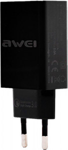    Awei C-820 Travel charger 1USB 2.0A QC 3.0 Black (2)