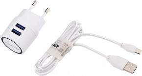    Awei C-900 Travel charger + Micro cable 2USB 2.1A White 5