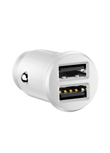  Baseus 2 USB 3.1A grain car charger white (CCALL-YD02)