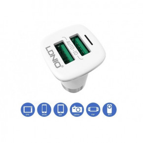   LDNIO DL-C301 + Lightninig  2 USB 3.6A White (BS-000039247) 3
