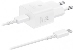   SAMSUNG 25W Travel Adapter + Type-C cable White/EP-T2510XWEGEU