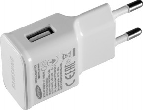     Samsung Travel Charger 1USB 2A + MicroUSB Cable 1.2m White (1)