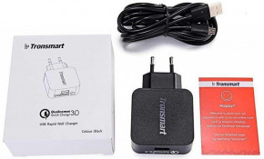    Tronsmart WC1T Quick Charge 3.0 Wall Charger + Micro Cable Black (5)
