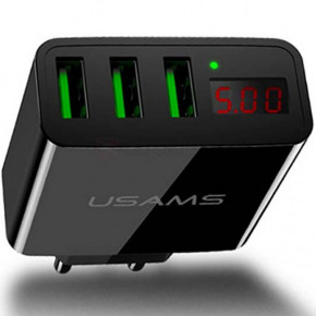   Usams Display US-CC035 3USB Black 3
