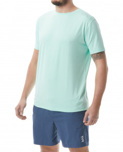   TYR Mens SunDefense Short Sleeve Shirt, Mint, M (TSMSS7A-332-M)