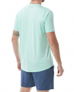   TYR Mens SunDefense Short Sleeve Shirt, Mint, M (TSMSS7A-332-M) 3