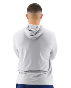     TYR Mens SunDefense Hooded Shirt, Light Grey, M (TSMLH7A-050-M) 3