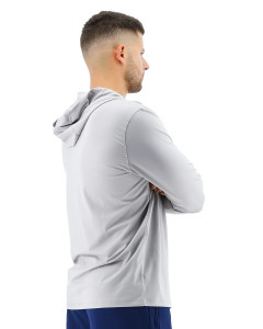     TYR Mens SunDefense Hooded Shirt, Light Grey, M (TSMLH7A-050-M) 6