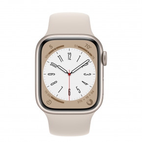 - Apple Watch Series 8 GPS + Cellular 45mm Smart Watch w/Starlight Aluminum Case with Starlight Sport Band - S/M (MNVP3) 3