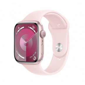- Apple Watch Series 9 GPS 45mm Pink Aluminum Case w. Light Pink S. Band - S/M (MR9G3)