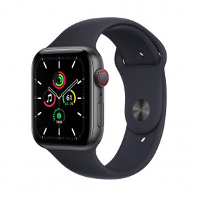- Apple Watch SE GPS + Cellular 44mm Space Gray Aluminum Case with Midnight Sport Band (MKRR3)