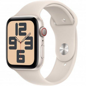 - Apple Watch SE 2023 44mm (GPS+LTE) Starlight Aluminum Case with Starlight Sport Band - Size S/M (MRGT3)
