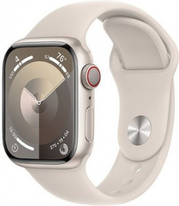  - Apple Watch Series 9 GPS + Cellular 41mm Starlight Aluminum Case with Starlight Sport Band - S/M (MRHN3) (0)