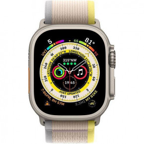 - Apple Watch Ultra GPS + Cellular 49mm Titanium Case with Yellow/Beige Trail Loop - S/M (MNHK3) 3