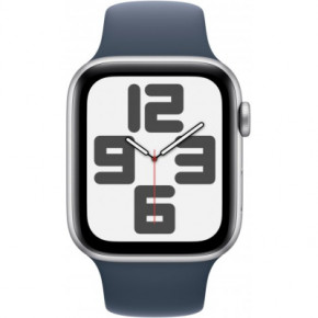  - Apple Watch SE 2023 GPS 40mm Silver Aluminium Case with Storm Blue Sport Band - M/L (MRE23QP/A) (1)