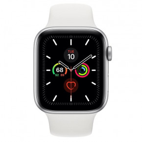 - Apple Watch Series 5 GPS 44mm Silver Aluminum w. White b.- Silver Aluminum (MWVD2) 3