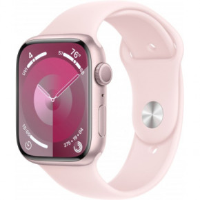 - Apple Watch Series 9 GPS 45mm Pink Aluminium Case with Light Pink Sport Band - M/L (MR9H3QP/A)