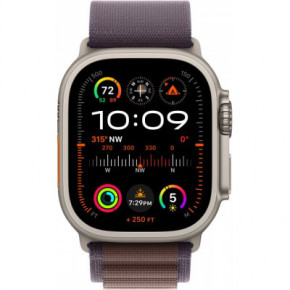 - Apple Watch Ultra 2 GPS + Cellular 49mm Titanium Case with Indigo Alpine Loop - Medium (MRET3UL/A) 3