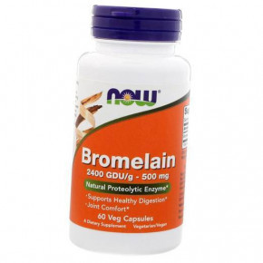  NOW Bromelain 500 mg Veg Capsules 60 (4384301182)
