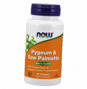   NOW Pygeum  Saw Palmetto Softgels 60  (4384301415)