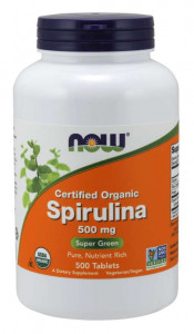   NOW Spirulina 500 mg Tablets 500  (4384301972)